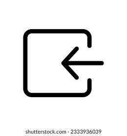 Vector de icono de inicio de sesión aislado en fondo blanco