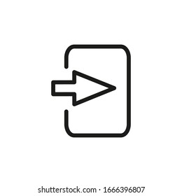 Login Icon Vector Line Symbol