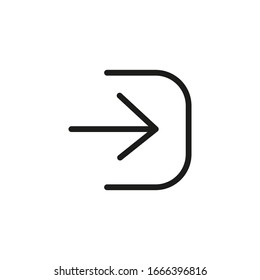 Login Icon Vector Line Symbol