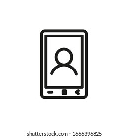 Símbolo de línea vectorial de icono de inicio de sesión