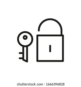 Símbolo de línea vectorial de icono de inicio de sesión