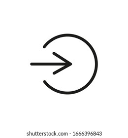 Login Icon Vector Line Symbol