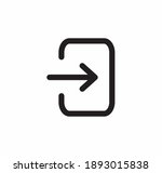 Login icon vector on white background