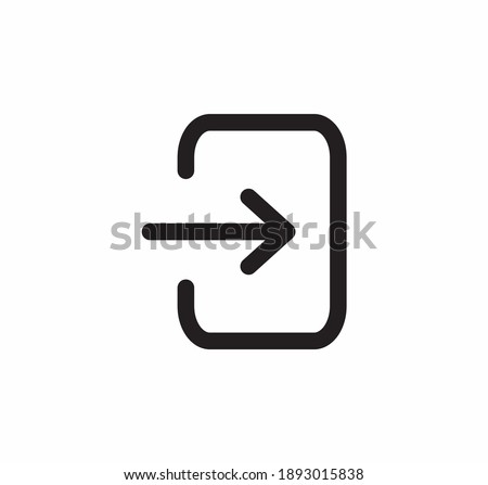 Login icon vector on white background