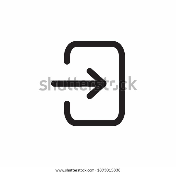 Login Icon Vector On White Background Stock Vector (Royalty Free ...