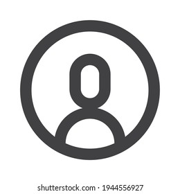 Login icon, vector user symbol. Simple linear pictogram. User interface account log in.