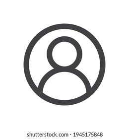 Login icon, vector user symbol. Simple linear pictogram. User interface account log in.