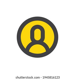 Login icon, vector user symbol. Simple linear pictogram. User interface account log in.