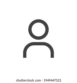 Login icon, vector user symbol. Simple linear pictogram. User interface account log in.