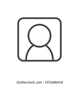 Login icon, vector user symbol. Simple linear pictogram. User interface account log in.