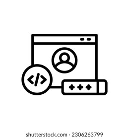 icono de inicio de sesión para su sitio web, móvil, presentación y diseño de logotipo.