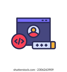 Login-Symbol für Ihre Website, Ihr Handy, Ihre Präsentation und Ihr Logo-Design.