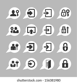 Login icons for app