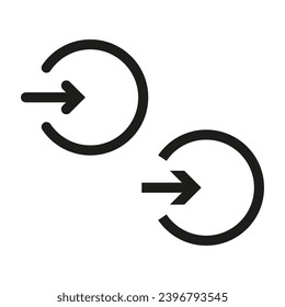 Login icons. Approach symbol. Vector illustration. EPS 10.