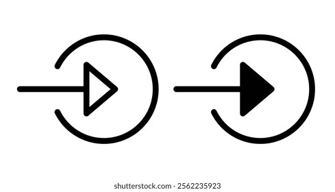 Login Icons pack in outlined and flat versions