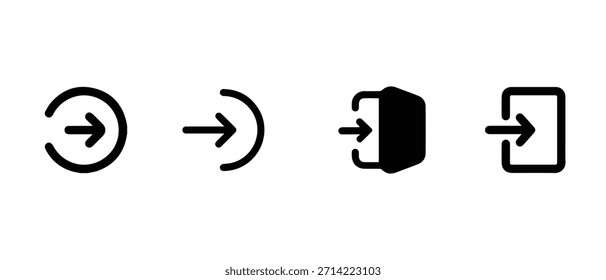 Iconos de Inicio de sesión Signo Acceso Vector Pack