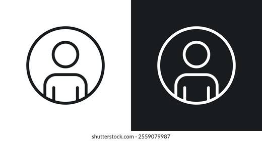 Login icons. vector set in black colors