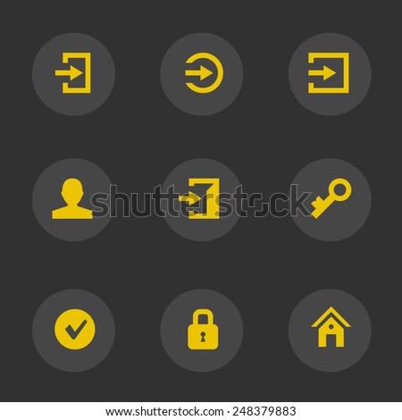 Download Login Icons Yellow Account Stock Vector (Royalty Free) 248379883 - Shutterstock