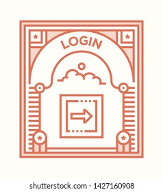 LOGIN AND ILLUSTRATION ICON CONCEPT