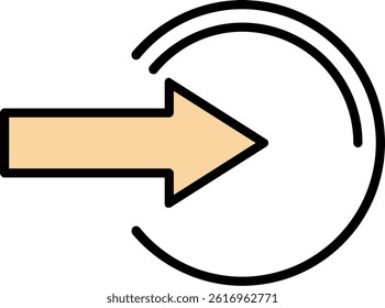 Login Line Filled Vector Icon Design