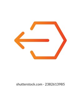login line gradient icon logo for website, application, printing, document, poster design, etc, Suitable for web Design,Logo,App