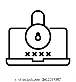 Login Line Icon Vector Illustration