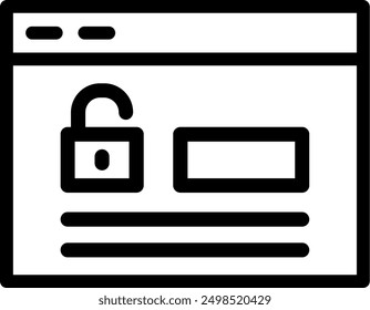 Login Line Vector Icon Design