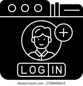 Línea de Inicio de sesión Vector Icon Design