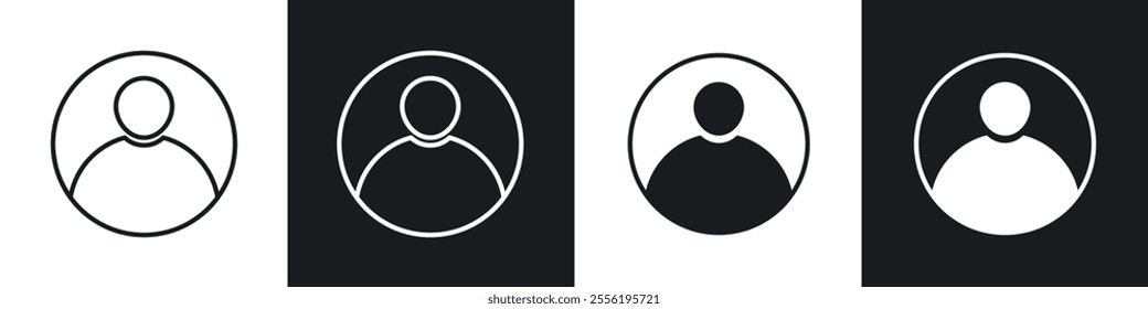 Login linear icon set for app, and web design.
