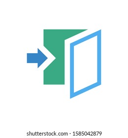 Login logo template vector icon design