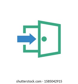 Login logo template vector icon design