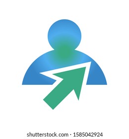 Login logo template vector icon design
