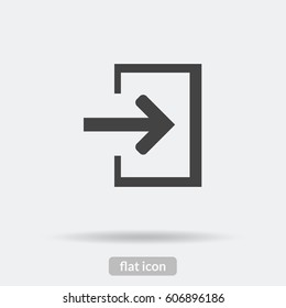 Login Logout icon, Black vector is type EPS10.