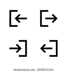 Login and logout icon in generic design. Sign in and sign out sign symbol