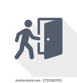 Ícone Logout de logon representando a ação de acesso, entrada e saída do usuário