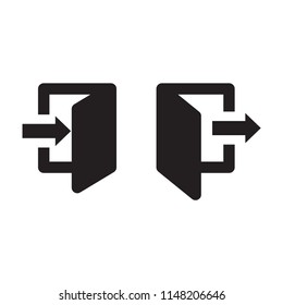 Login ,logout icon vector