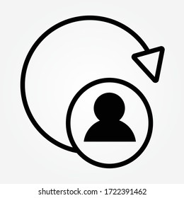 login, logout icon vector illustration