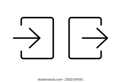  login and logout symbol vector