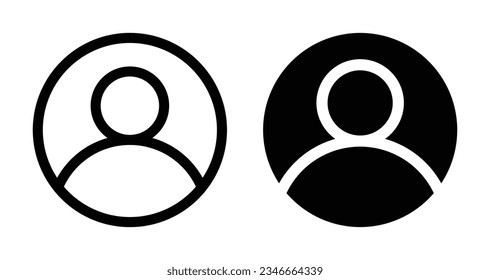 login and logout vector icon set. my account or profile sign in black color. suitable for apps and website UI designs.