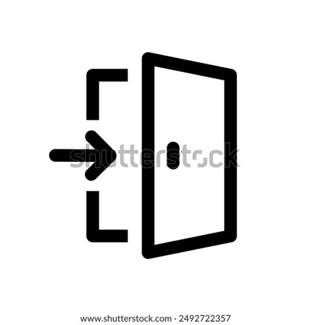 Login or logout vector icon. Login symbol. Entrance or exit icon