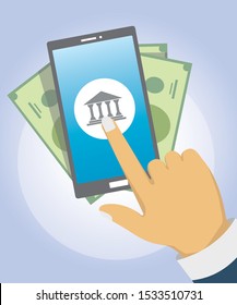 Login to mobile banking on smart phone