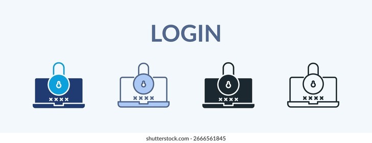 Login Multiple Style Icon Collection
