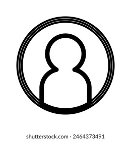 Login or my account icon, user icon vector,  person profile silhouette pictogram or avatar.