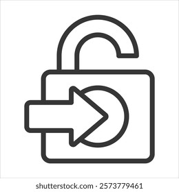 Login Outline Icon Vector Illustration