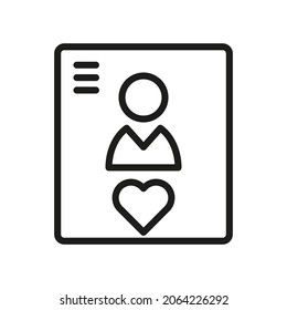 Login Outline Vector  Icon. Illustration Of A Stroke Vector On A White Background. From App And Website.
