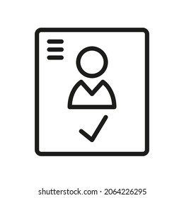 Login Outline Vector  Icon. Illustration Of A Stroke Vector On A White Background. From App And Website.