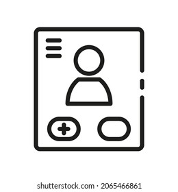 Login Outline Vector  Icon. Illustration Of A Stroke Vector On A White Background. From App And Website.