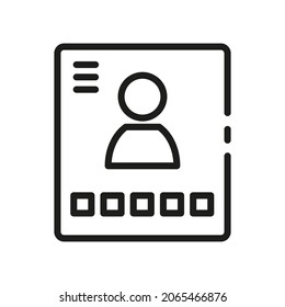 Login Outline Vector  Icon. Illustration Of A Stroke Vector On A White Background. From App And Website.