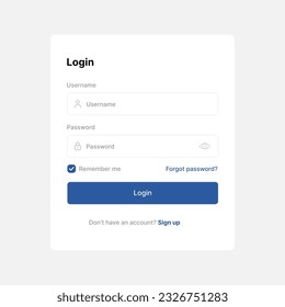 Diseño de página de inicio de sesión para aplicaciones web y móviles
