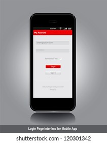 Login page interface design